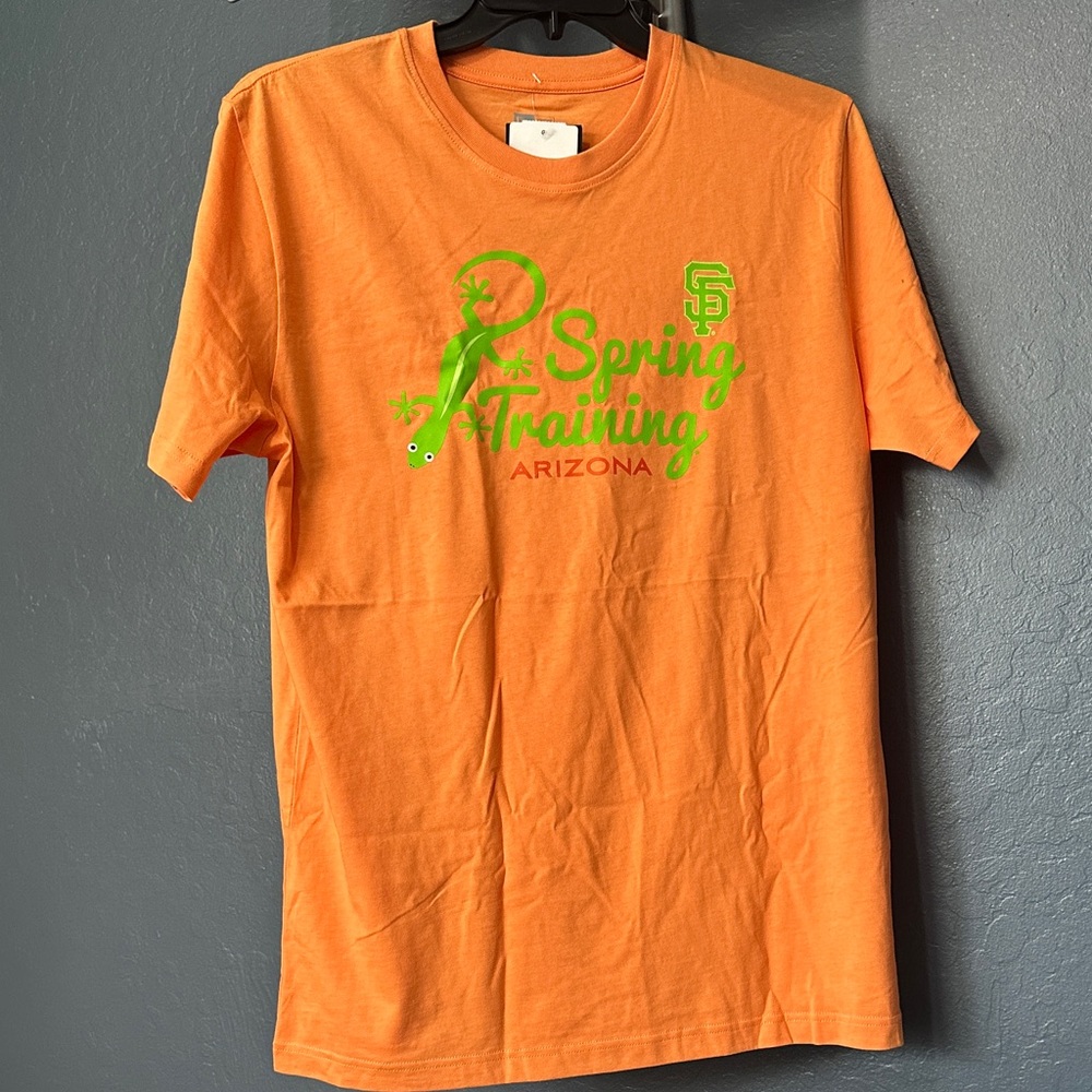 Giants spring training New Era Orange Shirt with Green Design